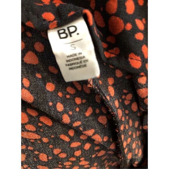 BP black and orange palazzo high waist with attach front tie belt wide leg size - Picture 12 of 13